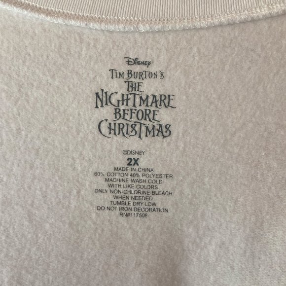 DISNEY TIM BURTON'S THE NIGHTMARE BEFORE CHRISTMAS SWEATSHIRT SIZE 1X - Picture 8 of 12